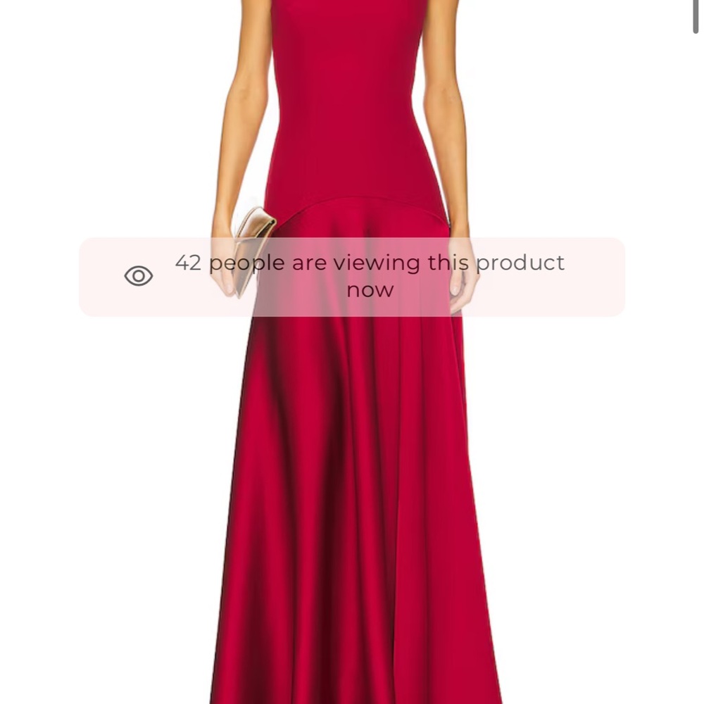 L'Academie Vibrant Red Maxi Dress